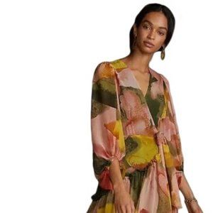 Anthropologie Geo Wrap Maxi Dress Size Small